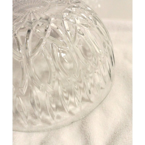 Bowl Cut/Pressed Clear Glass Pasari/Indonesia Bowl 8 inch SERVING BOWL - Picture 6 of 8